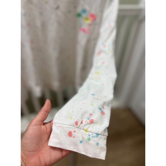 Lilly Pulitzer Sheridan Palm Tree Paint Splatter Crewneck Sweatshirt Top Size XL - Picture 6 of 12